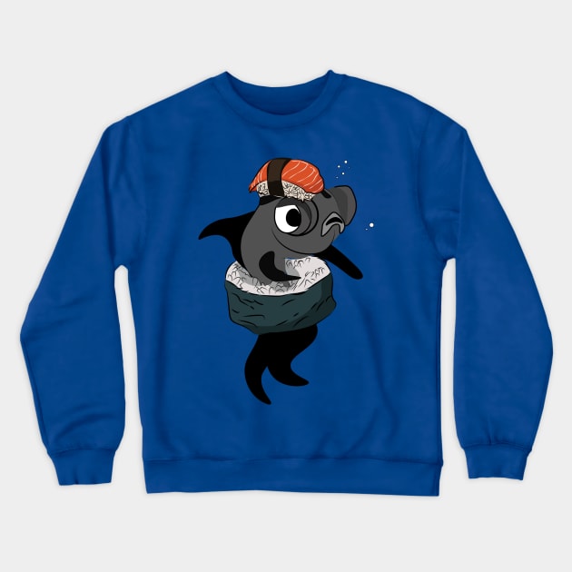 Black Moor Goldfish in Sushi Cosplay Crewneck Sweatshirt by vixfx